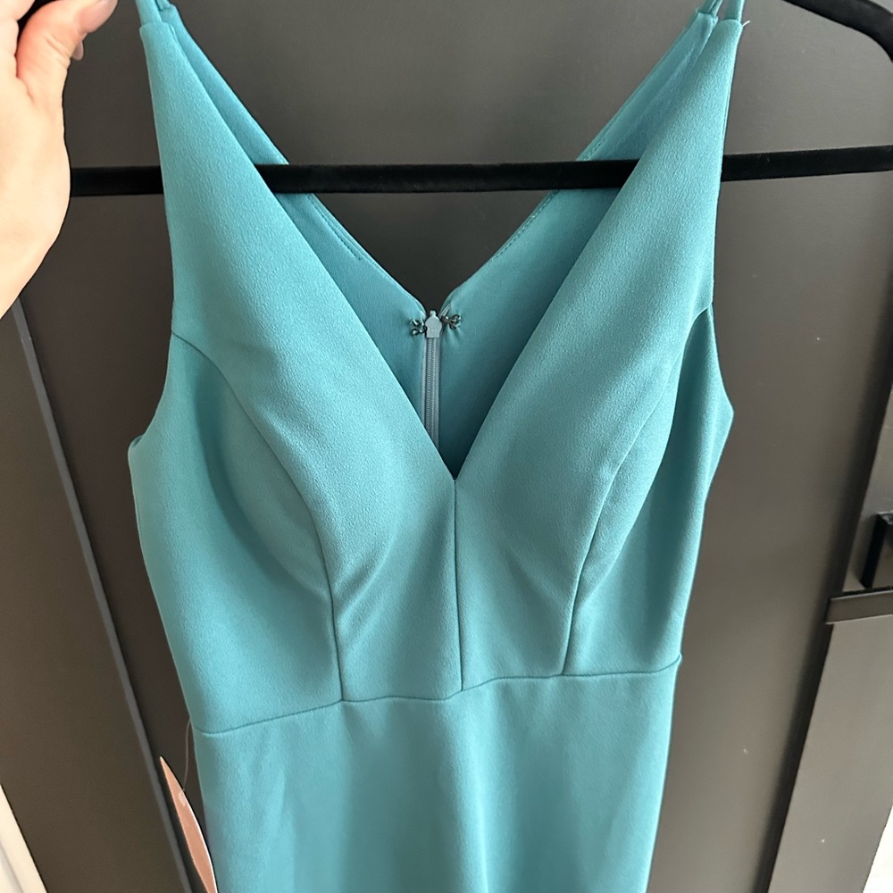 BHLDN Teal Backless Dress
